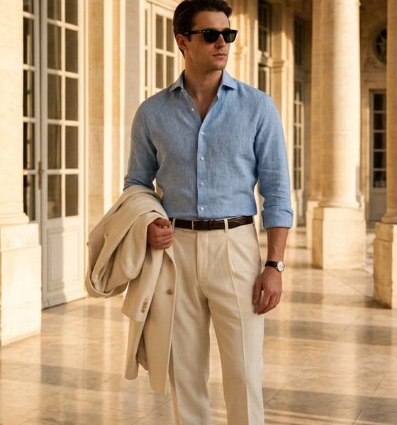 Man in a relaxed smart-casual outfit for the office